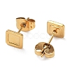 Ion Plating(IP) 304 Stainless Steel Stud Earrings Findings STAS-M323-14G-2