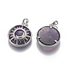 Natural Amethyst Pendants G-E517-D01-1