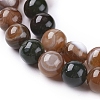 Natural Striped Agate/Banded Agate Beads Strands G-G582-8mm-41-3