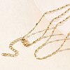 1.5MM 304 Stainless Steel Cuboid Link Chain Necklaces for Women NJEW-G201-03G-1