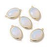 Golden Tone Brass Opalite Links connectors G-F339-A11-1