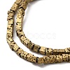 Electroplated Natural Lava Rock Beads Strands G-Q1009-B01-02D-3