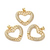 Rack Plating Brass Micro Pave Cubic Zirconia Pendants KK-E281-25G-2