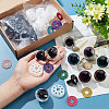 PandaHall Elite 24 Sets 6 Colors Plastic Doll Eyes DOLL-PH0001-27-3