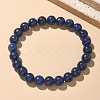 Natural Lapis Lazuli Bead Stretch Bracelets X-BJEW-K212-B-047-1