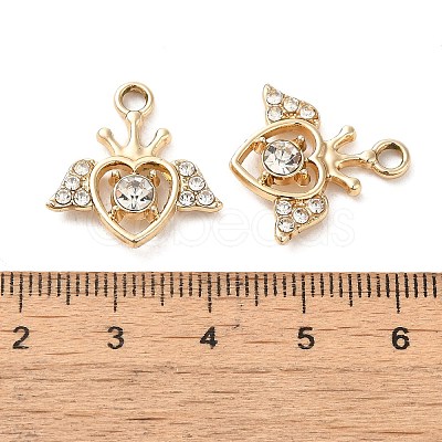 Alloy Rhinestone Pendants PALLOY-P303-03C-G-1