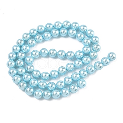 Electroplated Shell Pearl Beads Strands BSHE-G041-6mm-03-1