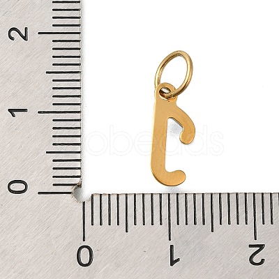Ion Plating(IP) 304 Stainless Steel Enamel Alphabet Charms STAS-F308-02G-J-1