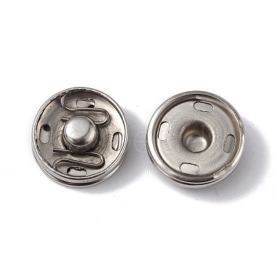 Non-Tarnish 202 Stainless Steel Snap Buttons BUTT-I017-01C-P-1