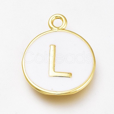 Brass Enamel Pendants KK-H103-01L-G-1