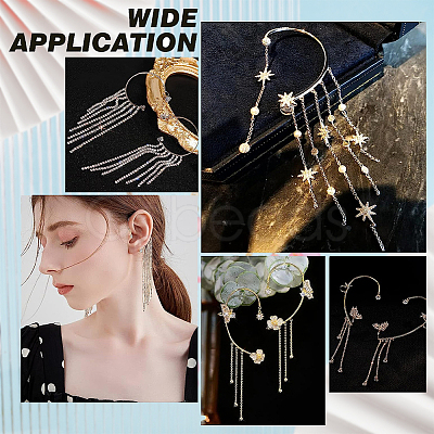 18Pcs 3 Colors Iron Ear Cuff Findings EJEW-UN0002-31-1