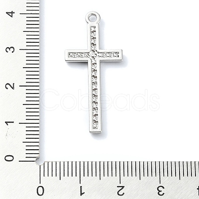 Rack Plating Alloy with Black Rhinestone Pendants FIND-Z051-04P-02-1