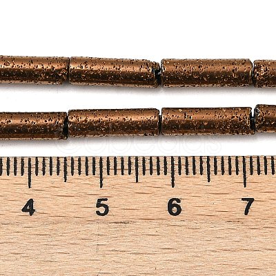 Electroplated Natural Lava Rock Beads Strands G-K388-03B-04-1