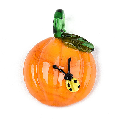 Handmade Lampwork Pendants LAMP-N034-02C-1