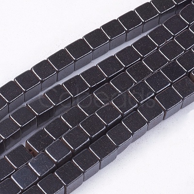 Non-Magnetic Synthetic Hematite Beads Strands X-G-Q527-4x4mm-1-1