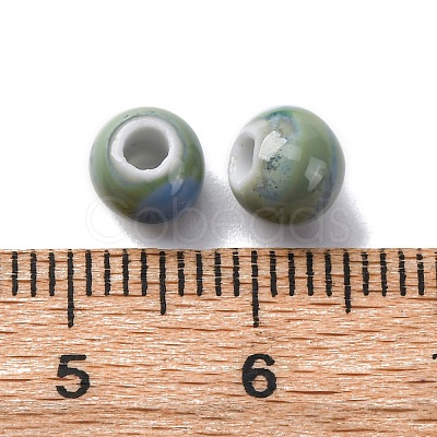Bright Glazed Porcelain Beads PORC-D300-A24-1