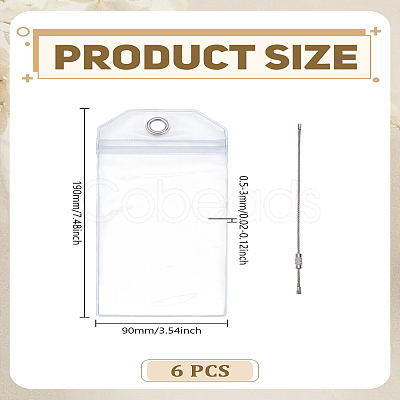 6 Bags Plastic Luggage Tag AJEW-LP0010-90-1