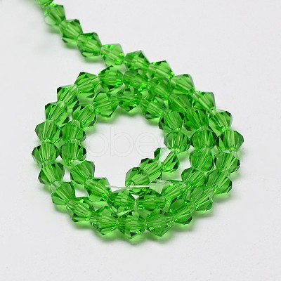 Imitate Austrian Crystal Bicone Glass Beads Strands GLAA-F029-5x5mm-03-1