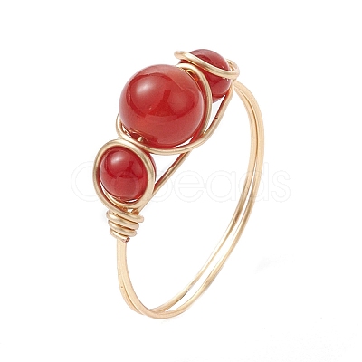 Natural Mixed Gemstone Finger Rings RJEW-JR00605-1