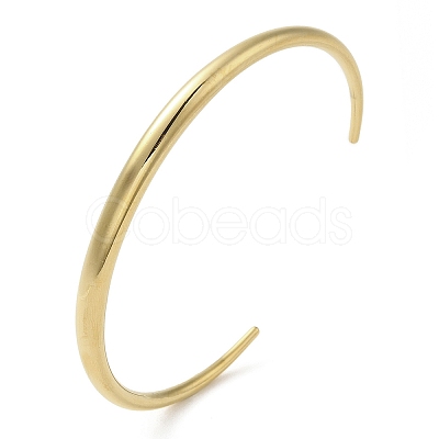304 Stainless Steel Open Cuff Bangles BJEW-K241-02I-G-1