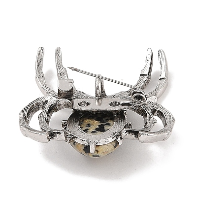 Natural Dalmatian Jasper Brooches G-A224-01AS-05-1