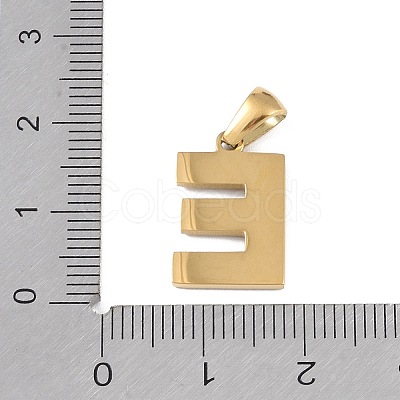 Natural White Shell Alphabet Pendants STAS-M338-02G-E-1