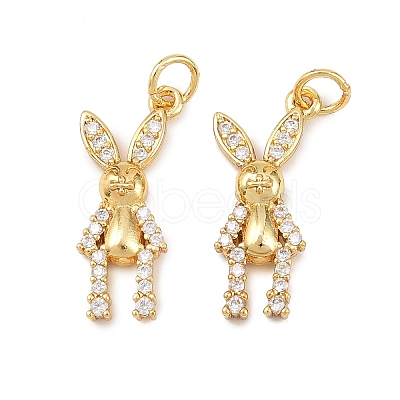 Brass Micro Pave Cubic Zirconia Pendants KK-H093-16A-G-1