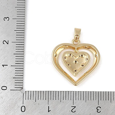 Brass Micro Pave Clear Cubic Zirconia Pendants ZIRC-M001-14G-1