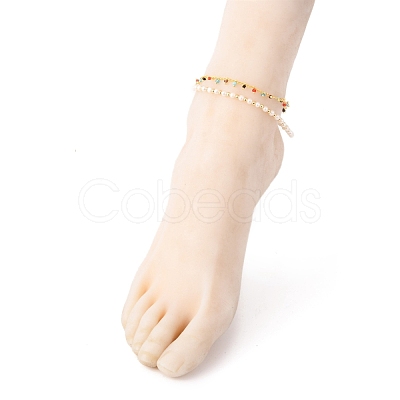 Multi-Strand Anklets AJEW-AN00329-01-1