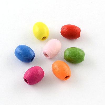 Dyed Natural Wood Beads WOOD-R249-032-1