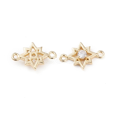 Brass Micro Pave Cubic Zirconia Links ZIRC-L097-012G-1