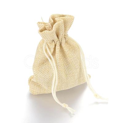 Burlap Packing Pouches Drawstring Bags ABAG-Q050-10x14-13-1