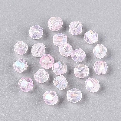 Transparent Spray Painted Glass Beads LS-EGLA-N018-4mm-11-1
