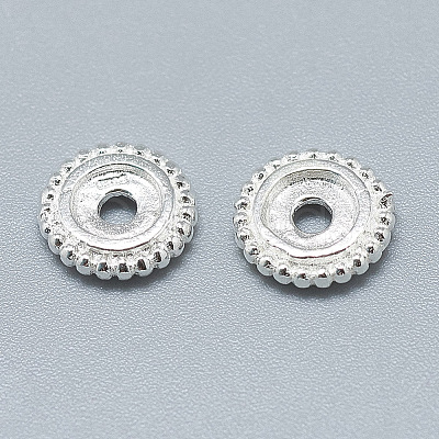 925 Sterling Silver Granulated Spacer Beads STER-T002-72S-1