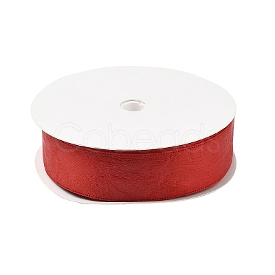 Imitation Leather Polyester Ribbon DIY-R050-02C-1