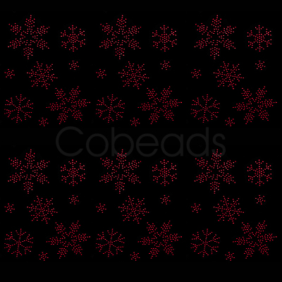 Snowflake Pattern Hotfix Rhinestones DIY-WH0430-205C-1