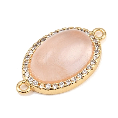 Natural Rose Quartz Oval Links KK-L275-37G-1