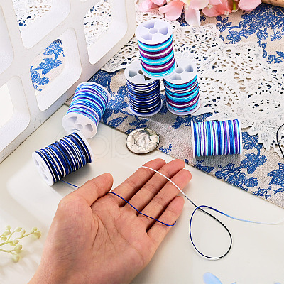 6Rolls 6 Styles Segment Dyed Polyester Thread NWIR-TA0001-47C-1