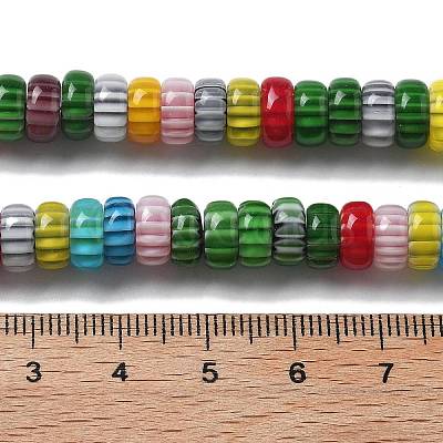 Handmade Millefiori Lampwork Beads Strands X-LAMP-F035-05-1