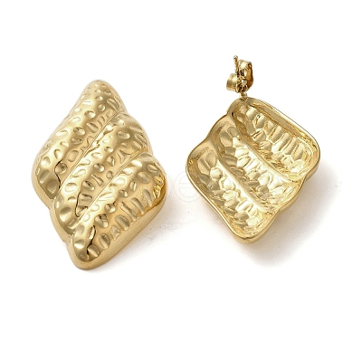 304 Stainless Steel Stud Earrings for Women LS-EJEW-U019-01G-02-1