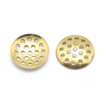 Brass Finger Ring/Brooch Sieve Findings KK-K184-37C-A-03-RS-1