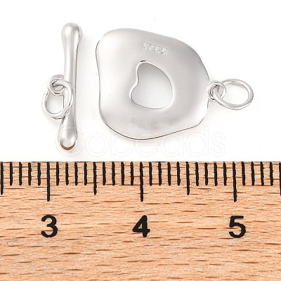 925 Sterling Silver Toggle Clasps STER-U005-08P-1