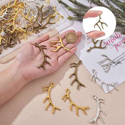 DIY Antler Shape Earring Making Kit DIY-SZ0009-11-1