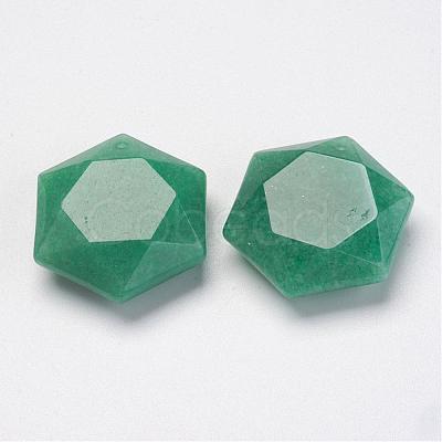 Natural Green Aventurine Pendants G-P264-07-1