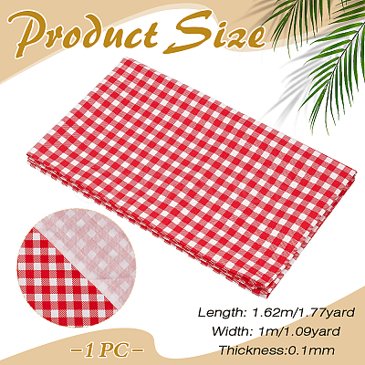 Tartan Pattern Cotton Fabric AJEW-WH0410-121B-1