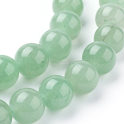 Natural Green Aventurine Beads Strands G-G099-12mm-17-1
