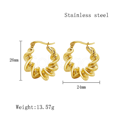 304 Stainless Steel Hoop Earrings for Women QX9021-1-1