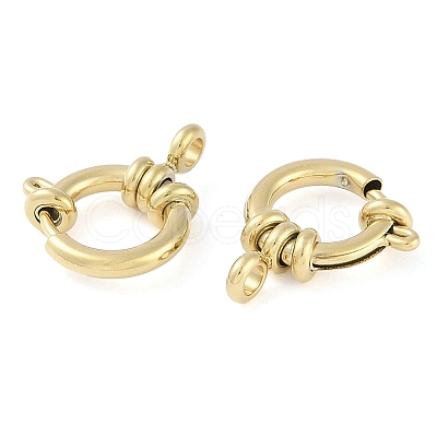 Ion Plating(IP) 304 Stainless Steel Spring Ring Clasps High Polished STAS-P366-90G-1