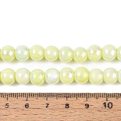 Electroplate Opaque Glass Beads Strands EGLA-T026-8mm-05D-1