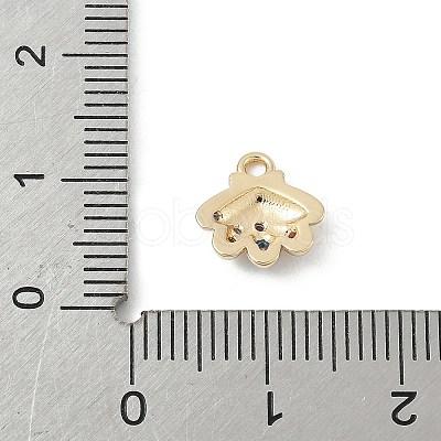 Brass Micro Pave Cubic Zirconia Charms LS-KK-M326-20A-G-1